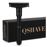 QShave Luxurious Black Adjustable Safety Razor